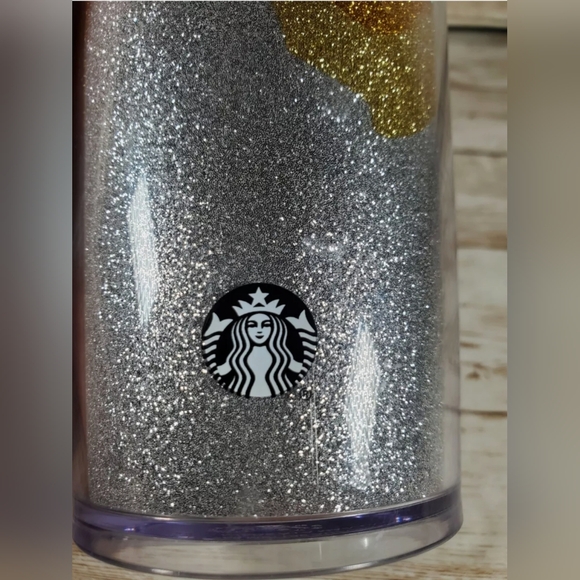 NWT Starbucks 2018 Holiday Collection Sand Flow Glitter Acrylic Cold Cup Tumbler - Picture 3 of 7